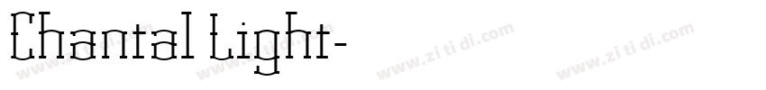 Chantal Light字体转换